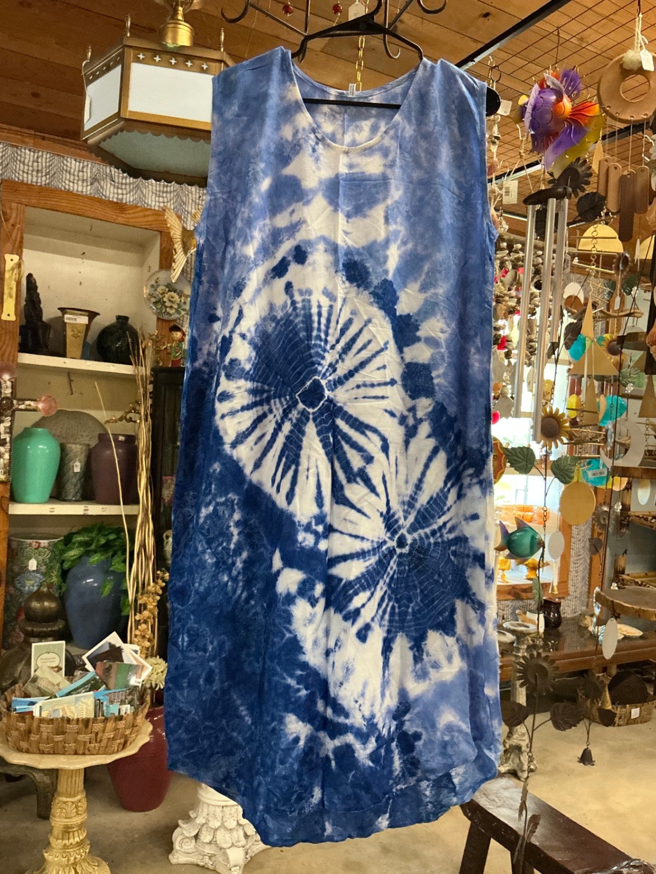T-Shirt Blue and White Cotton or similar fabric one size