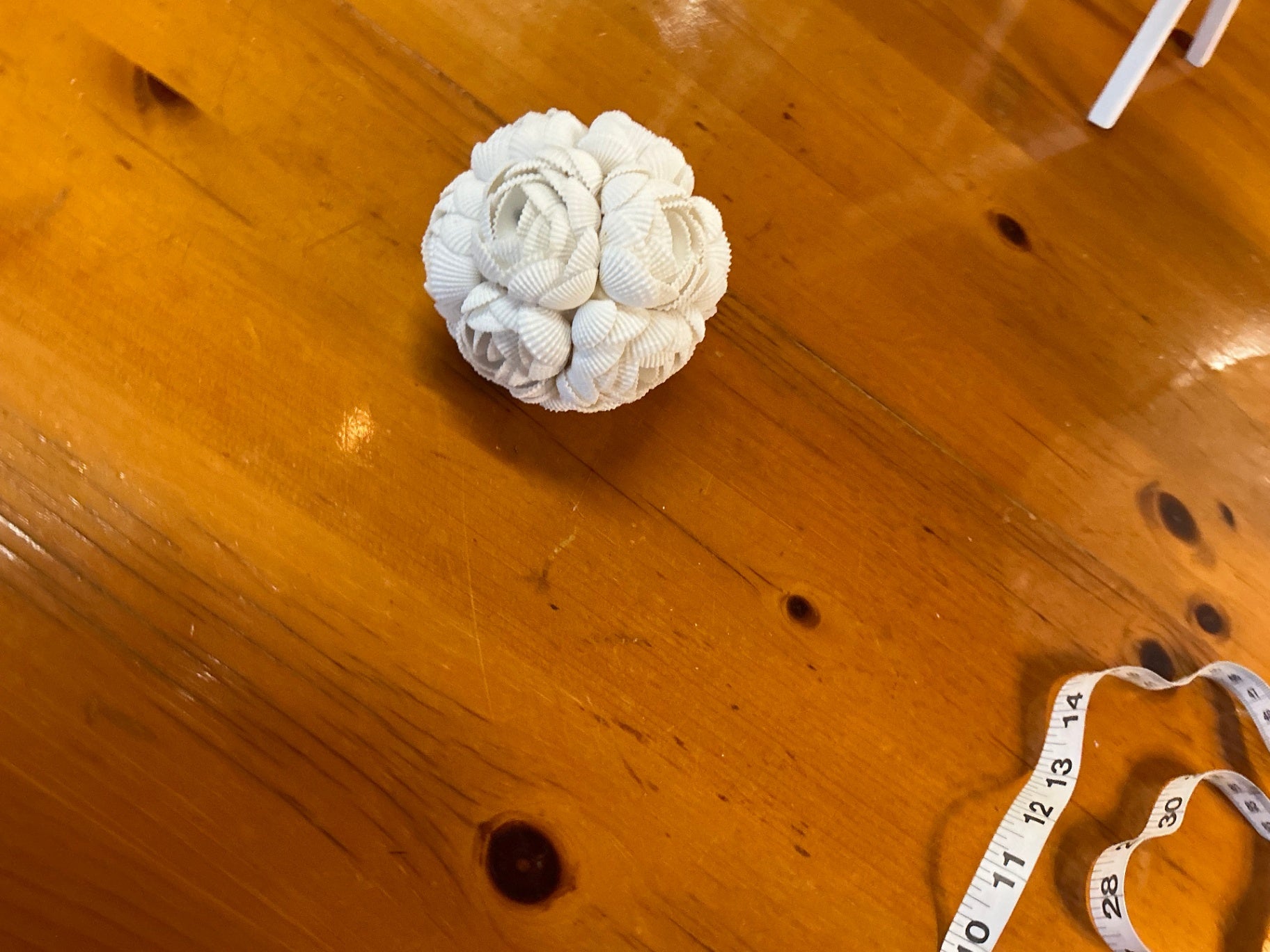 Shell Ball measuring 4 inches round