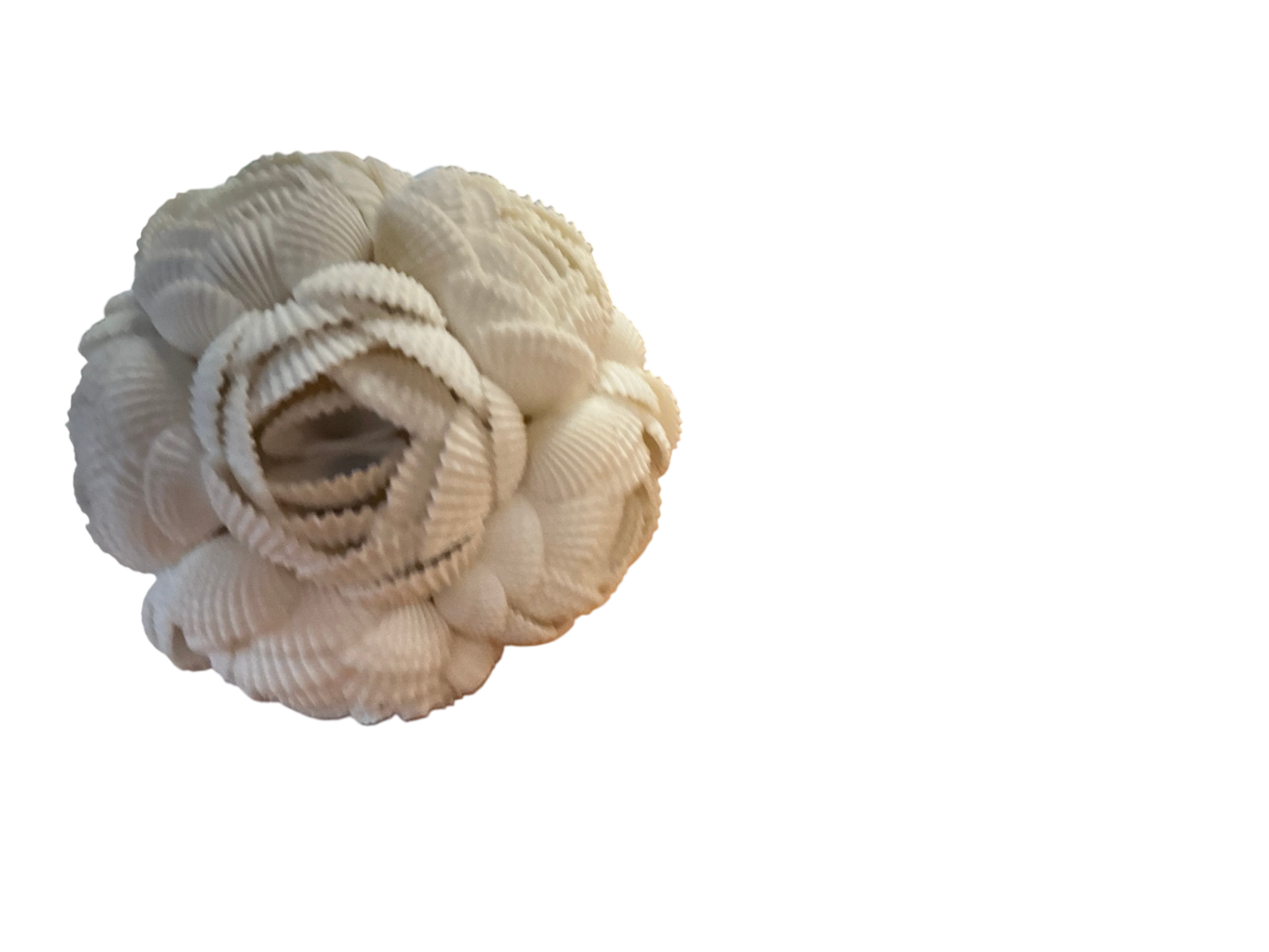 Shell Ball measuring 4 inches round