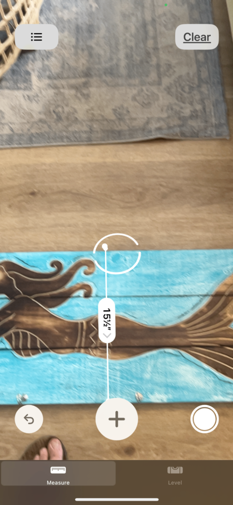 Mermaid wall hanging rack Blue and brown Wood Large