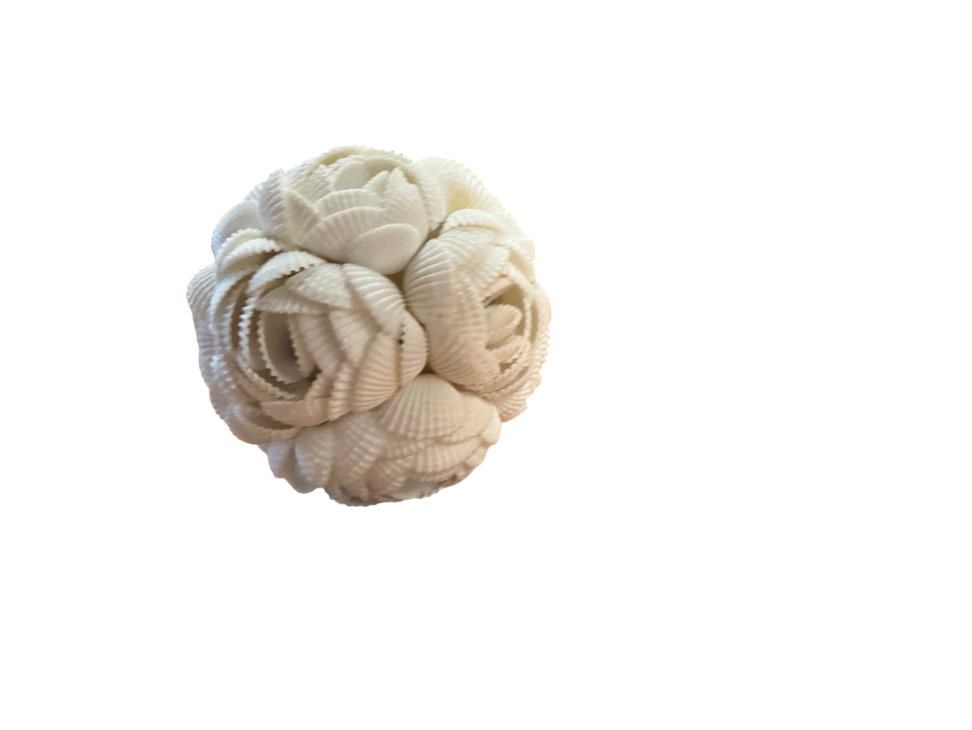 Shell Ball measuring 4 inches round