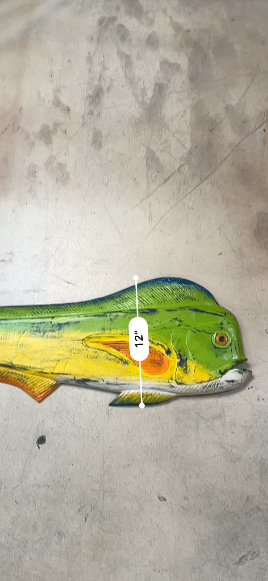 Mahi Fish Decorative Wall Hanging Multicolor Wood and paint 40" x 12"