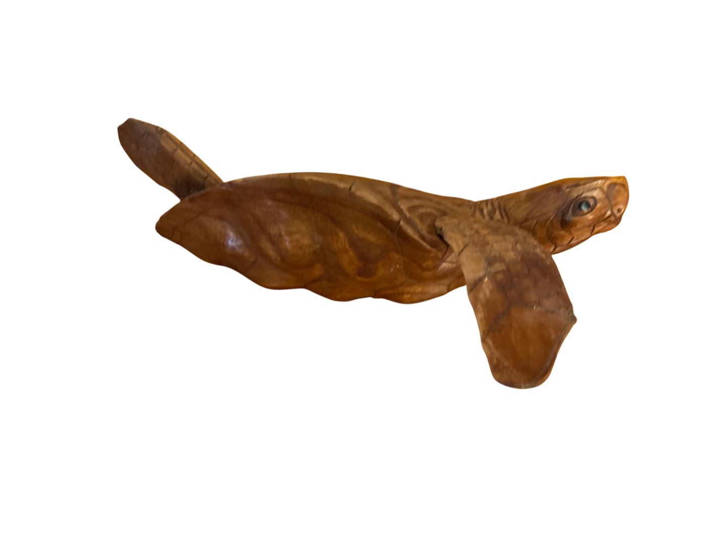 Decorative Turtle Wall Hanging Beige and White Wood