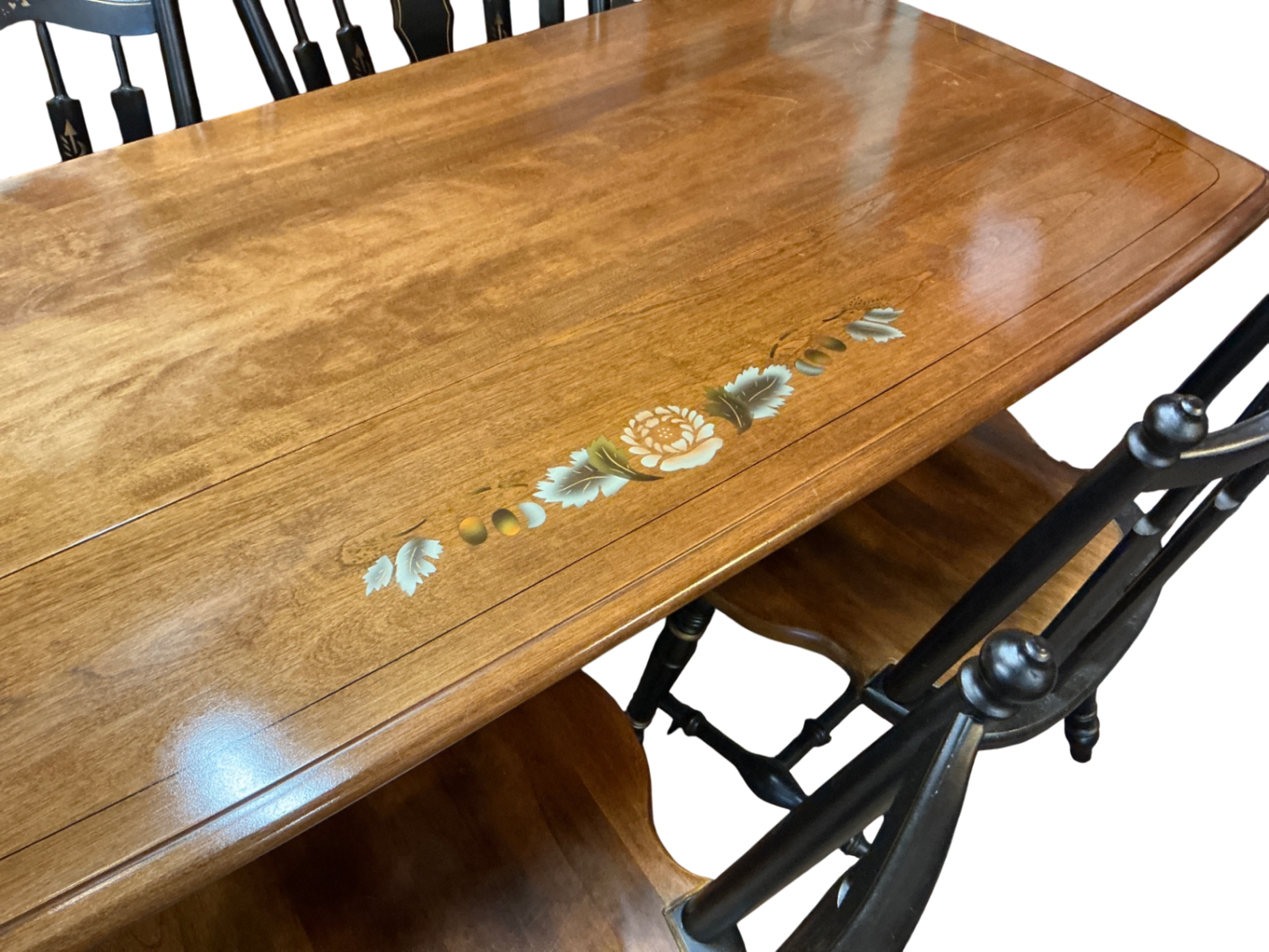 Walnut Drop Leaf Table with chairs 