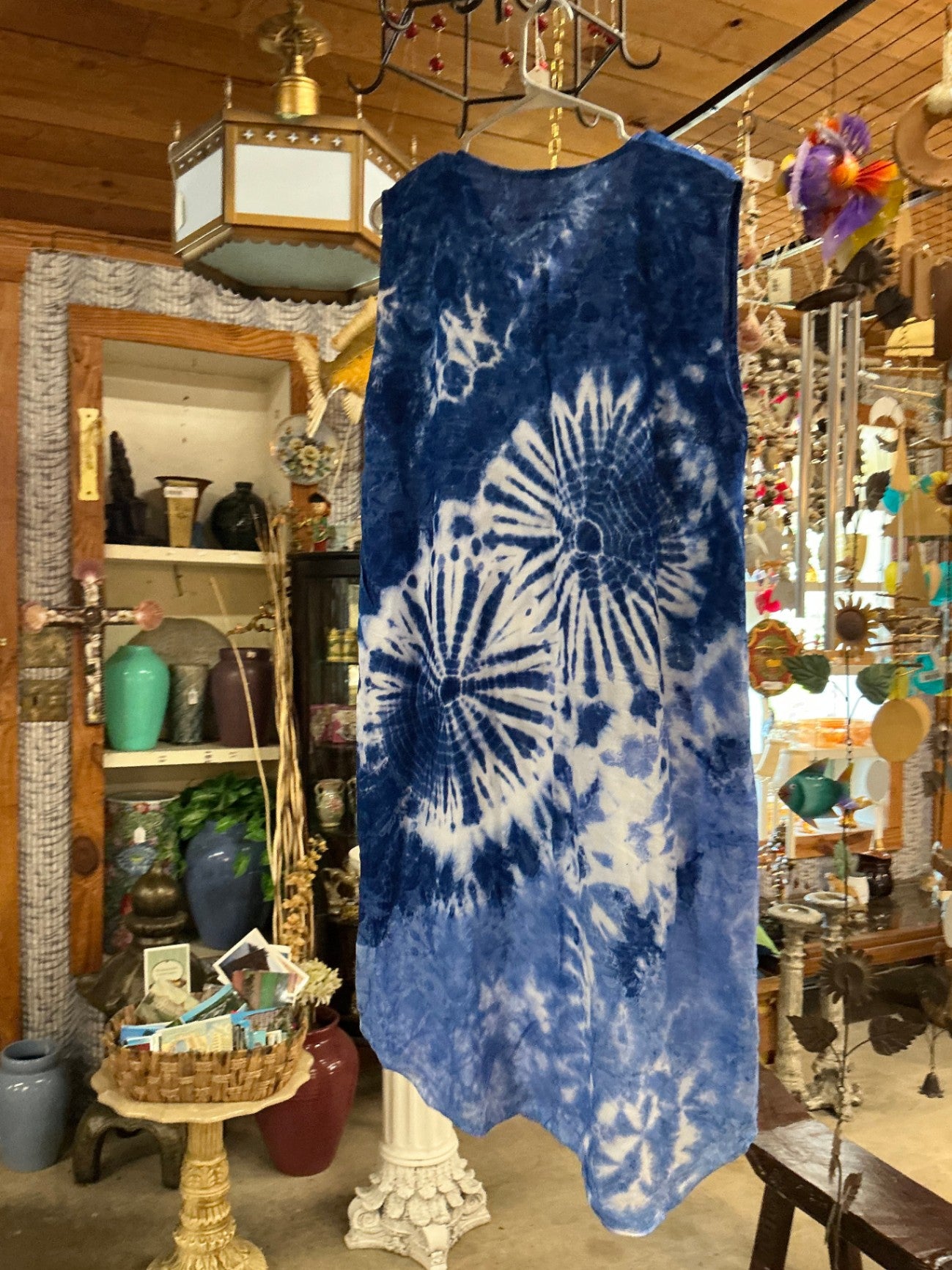 T-Shirt Blue and White Cotton or similar fabric one size