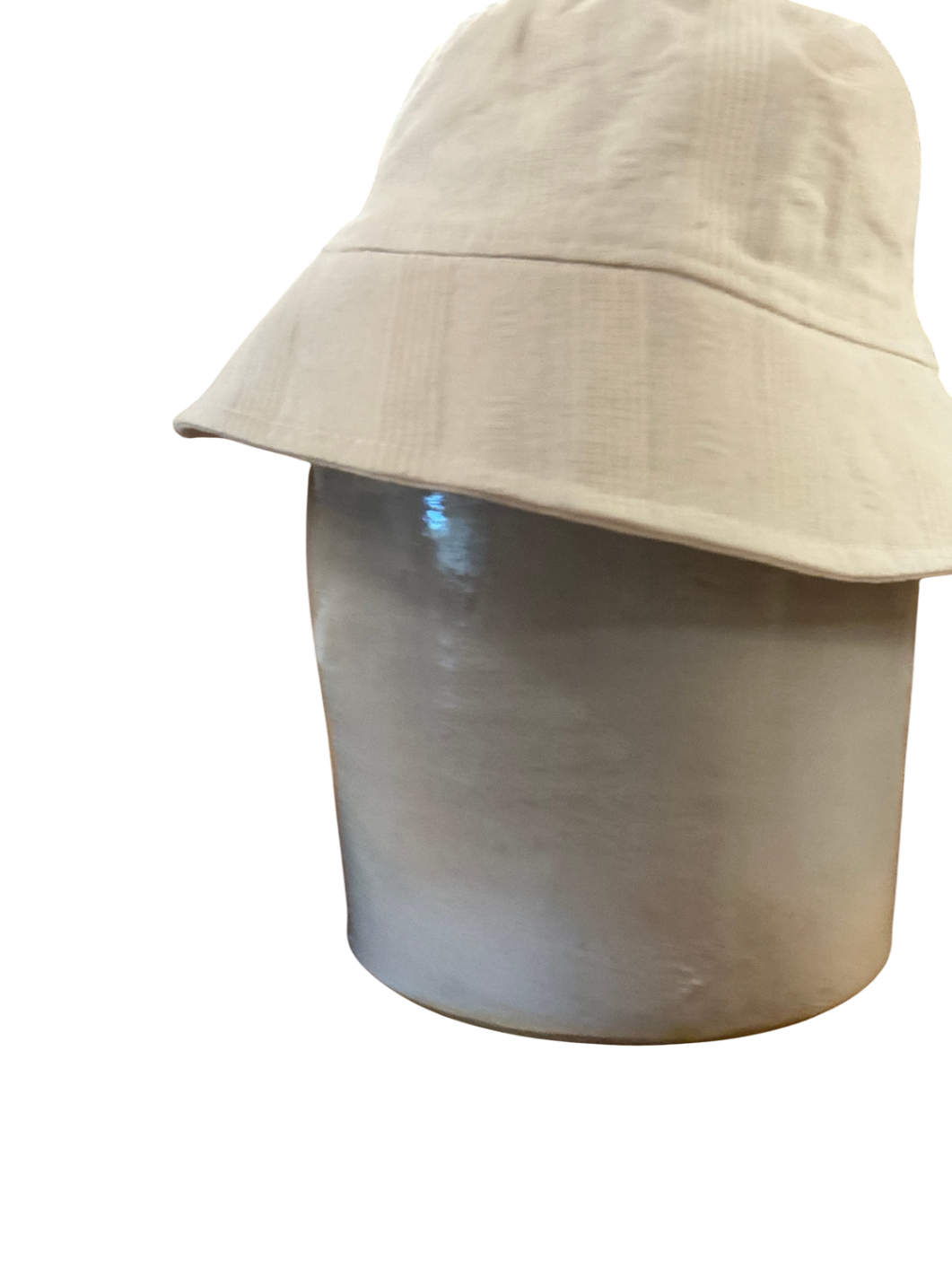 Bucket Hat Beige Fabric