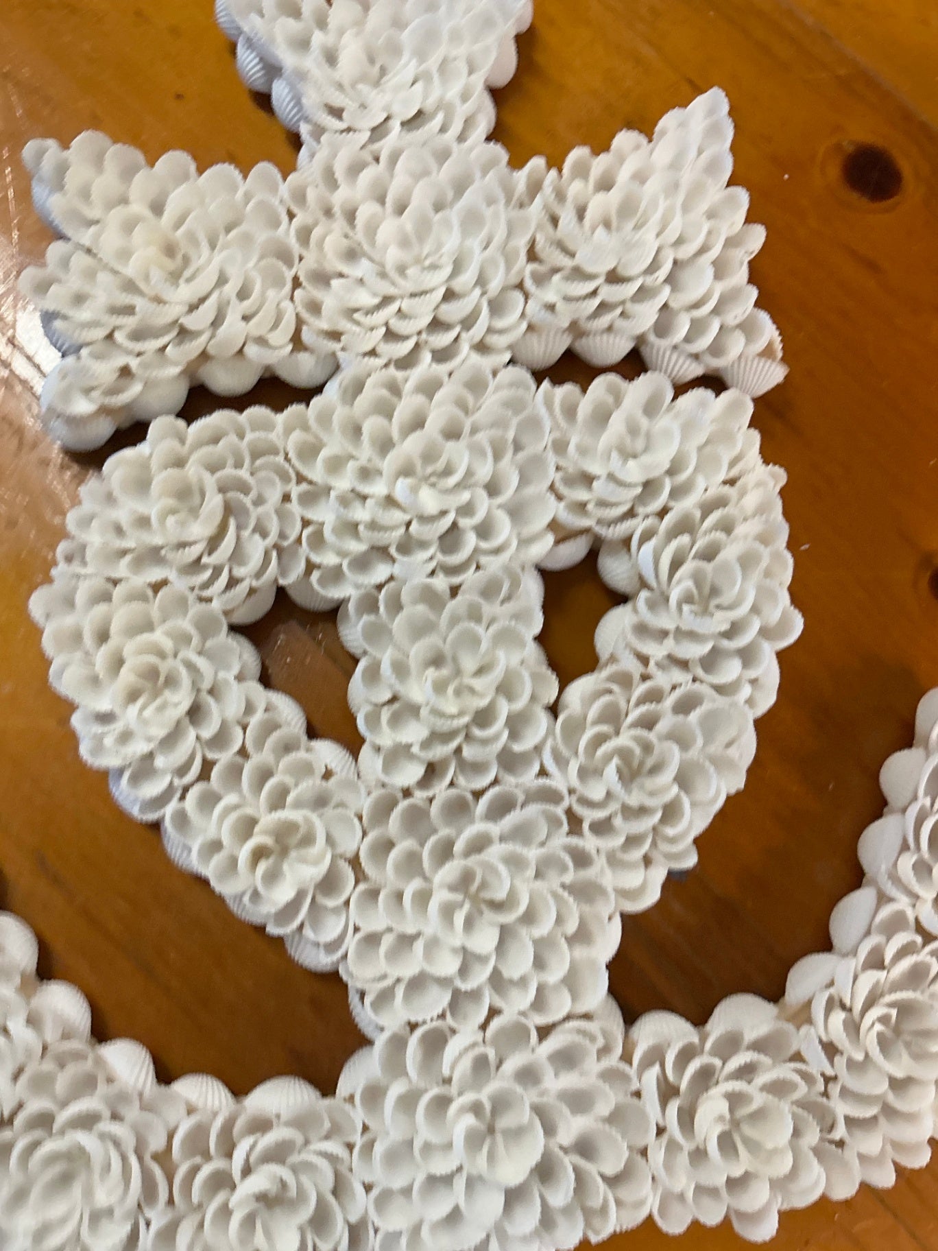 Decorative Wall Hanging White Sea Shell Anchor Measures 16" x 13"