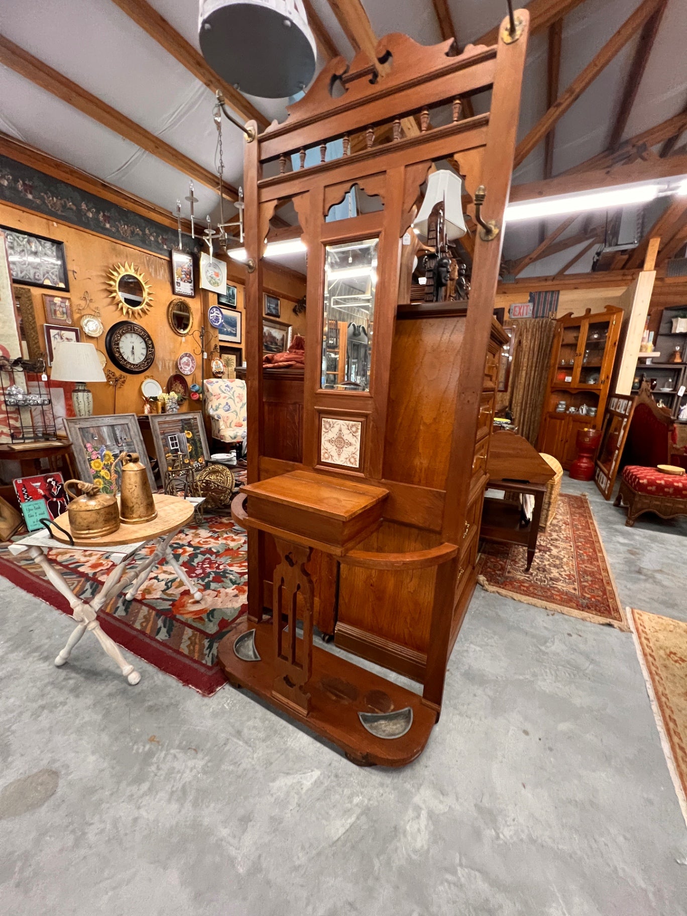 Antique Hall Tree