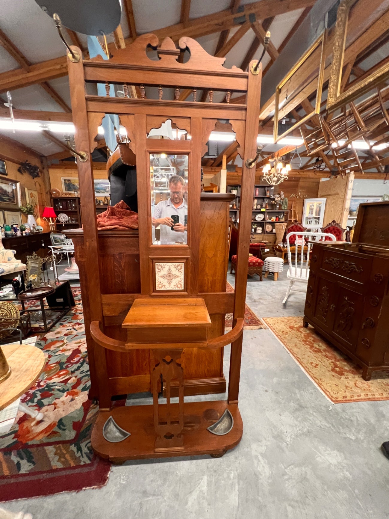 Antique Hall Tree