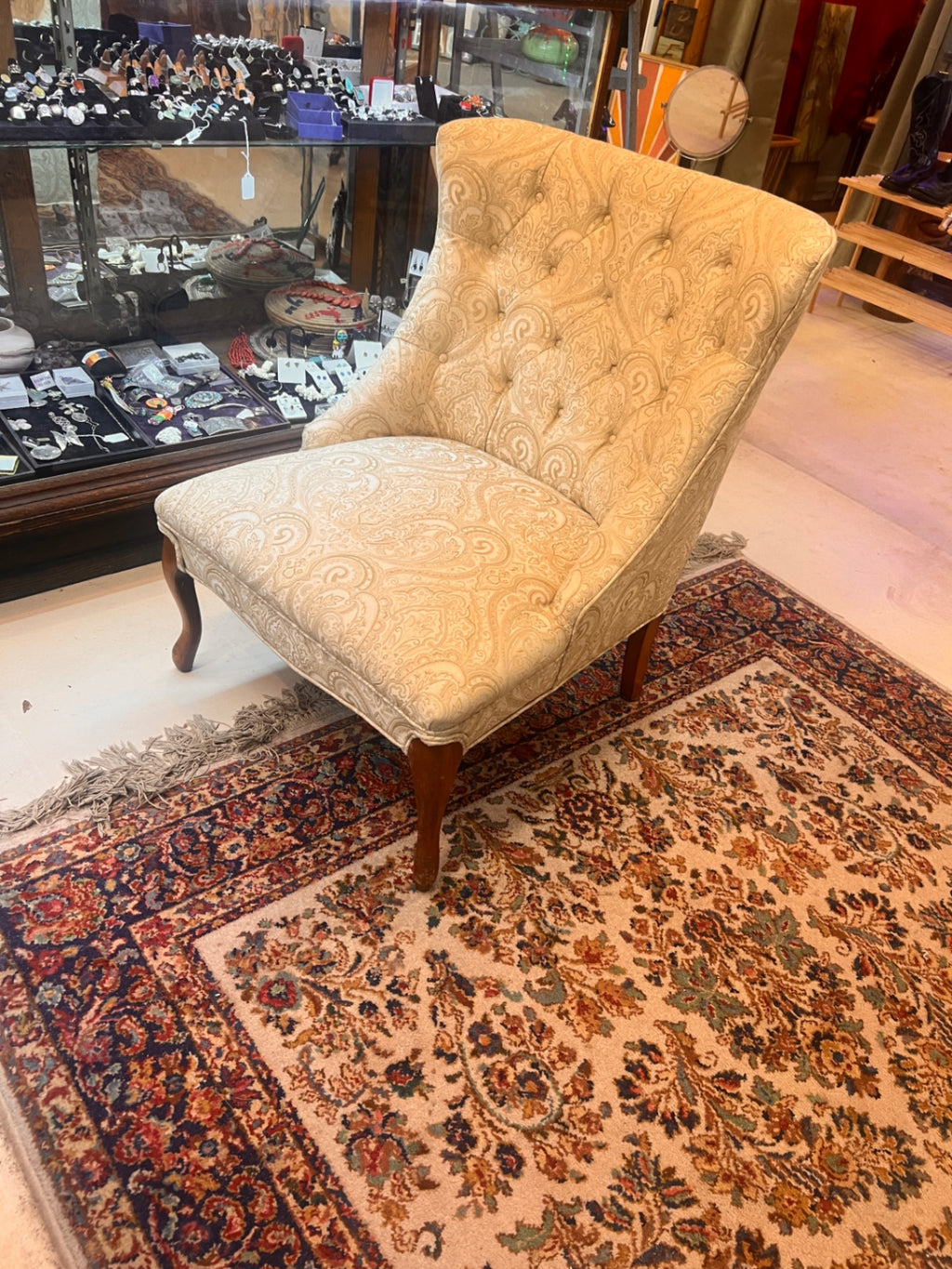 Chair Beige Upholstered fabric
