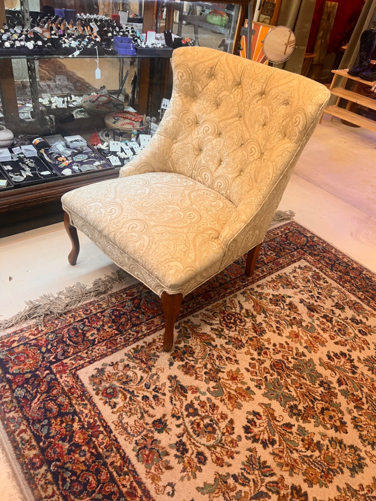 Chair Beige Upholstered fabric