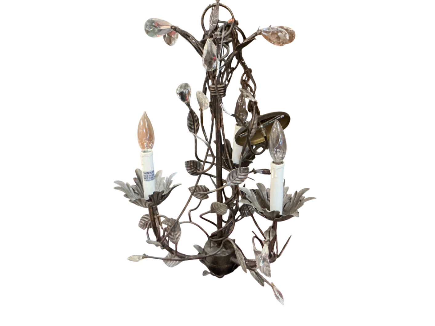Metal Chandelier with crystals 