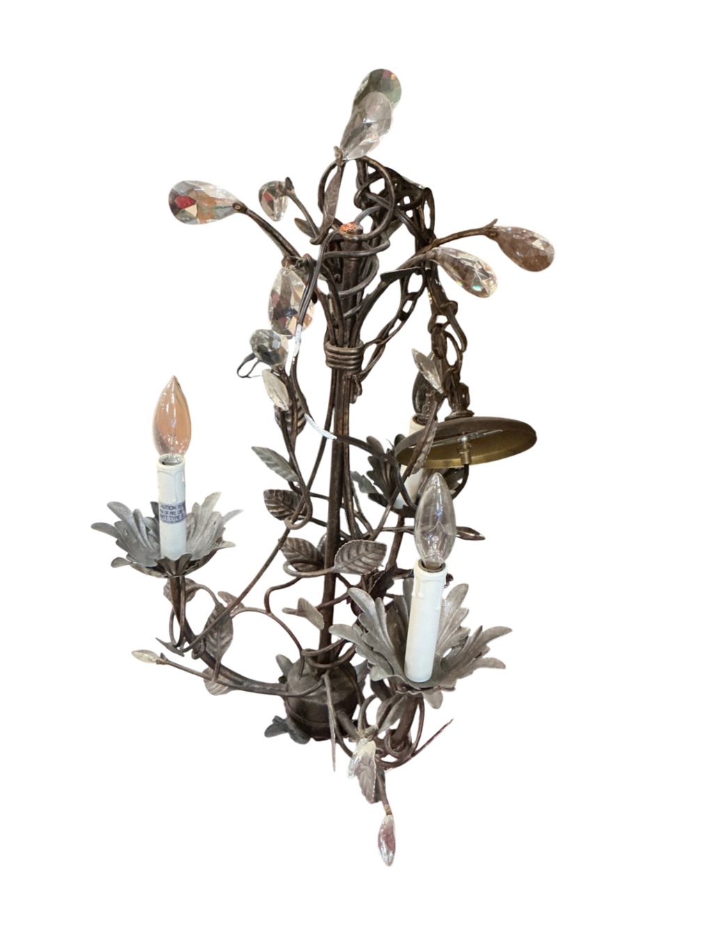 Metal Chandelier with crystals 