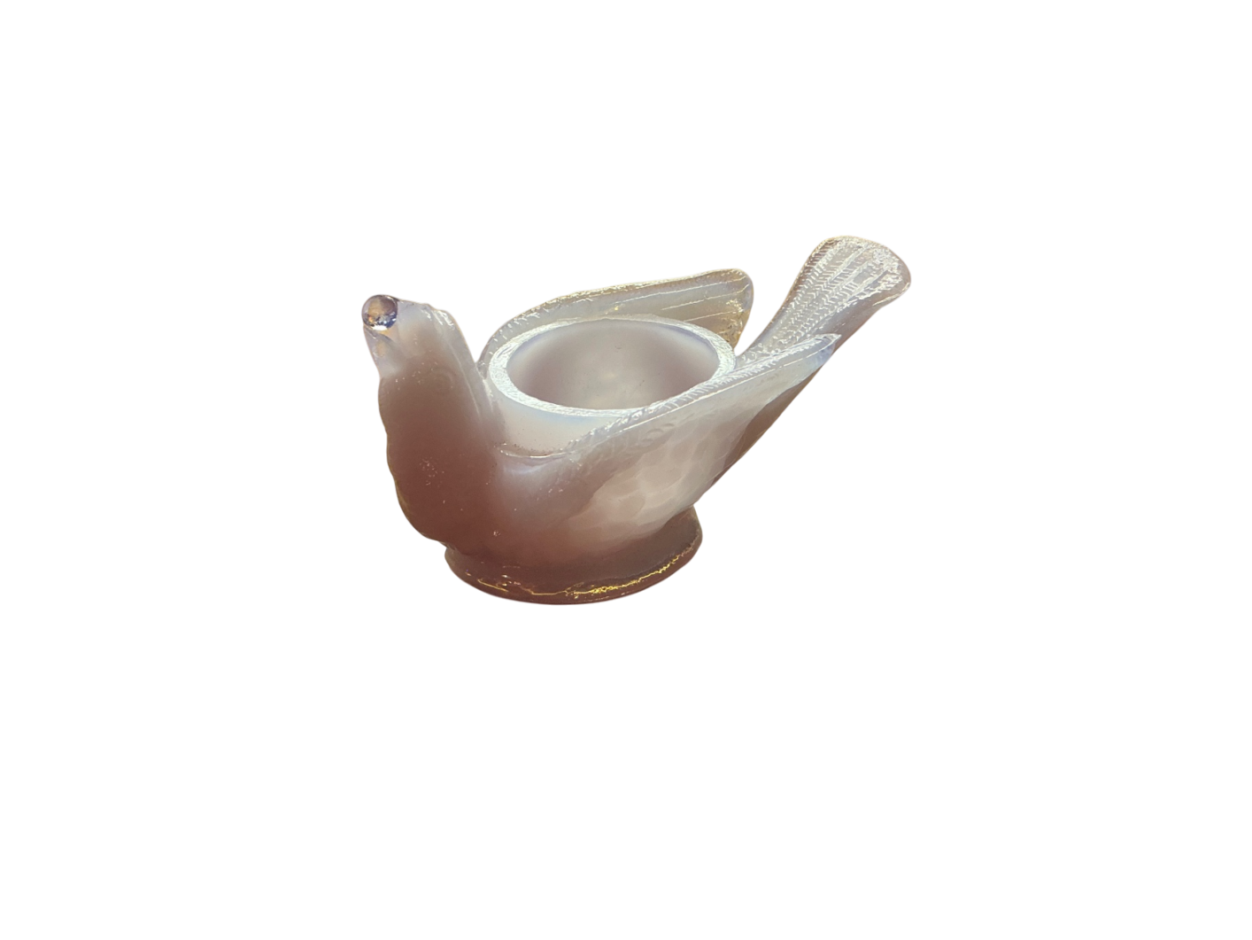 Boyd slag glass candle holder 