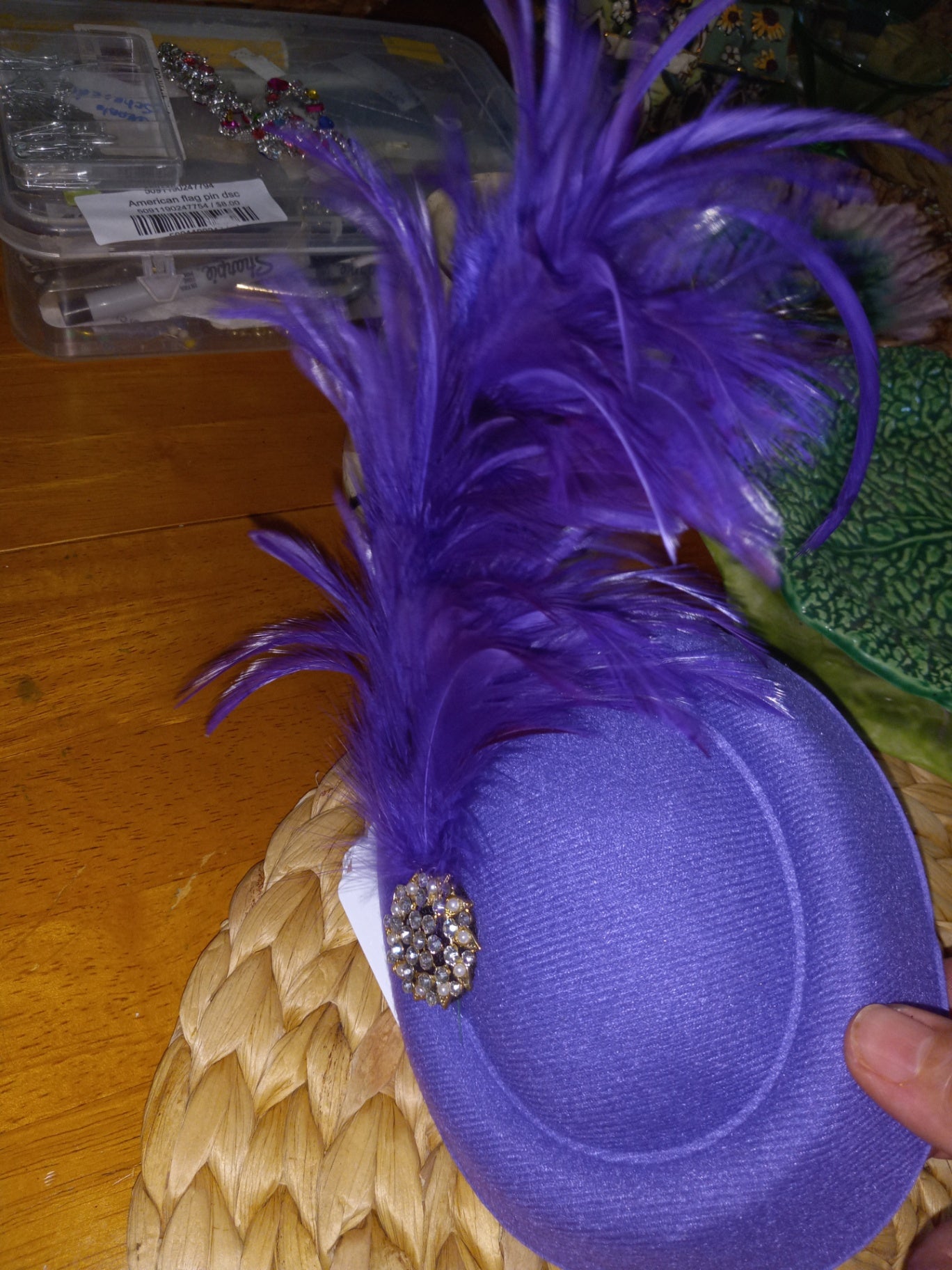 Fascinator purple dsc