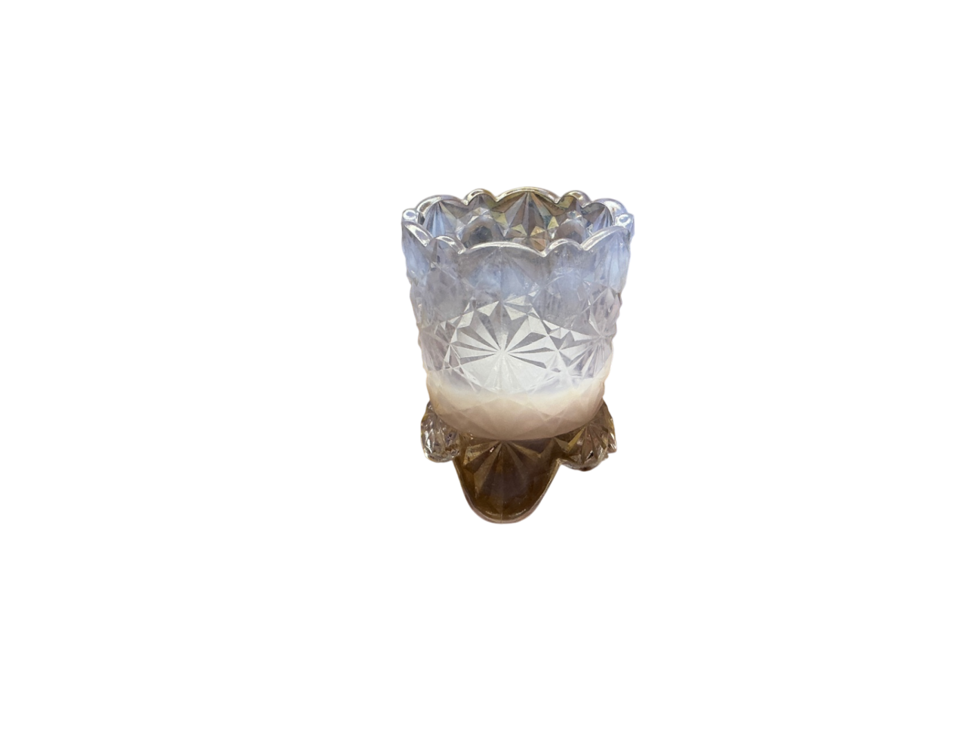 Boyd slag glass Lavender/Purple Glass candle holder 