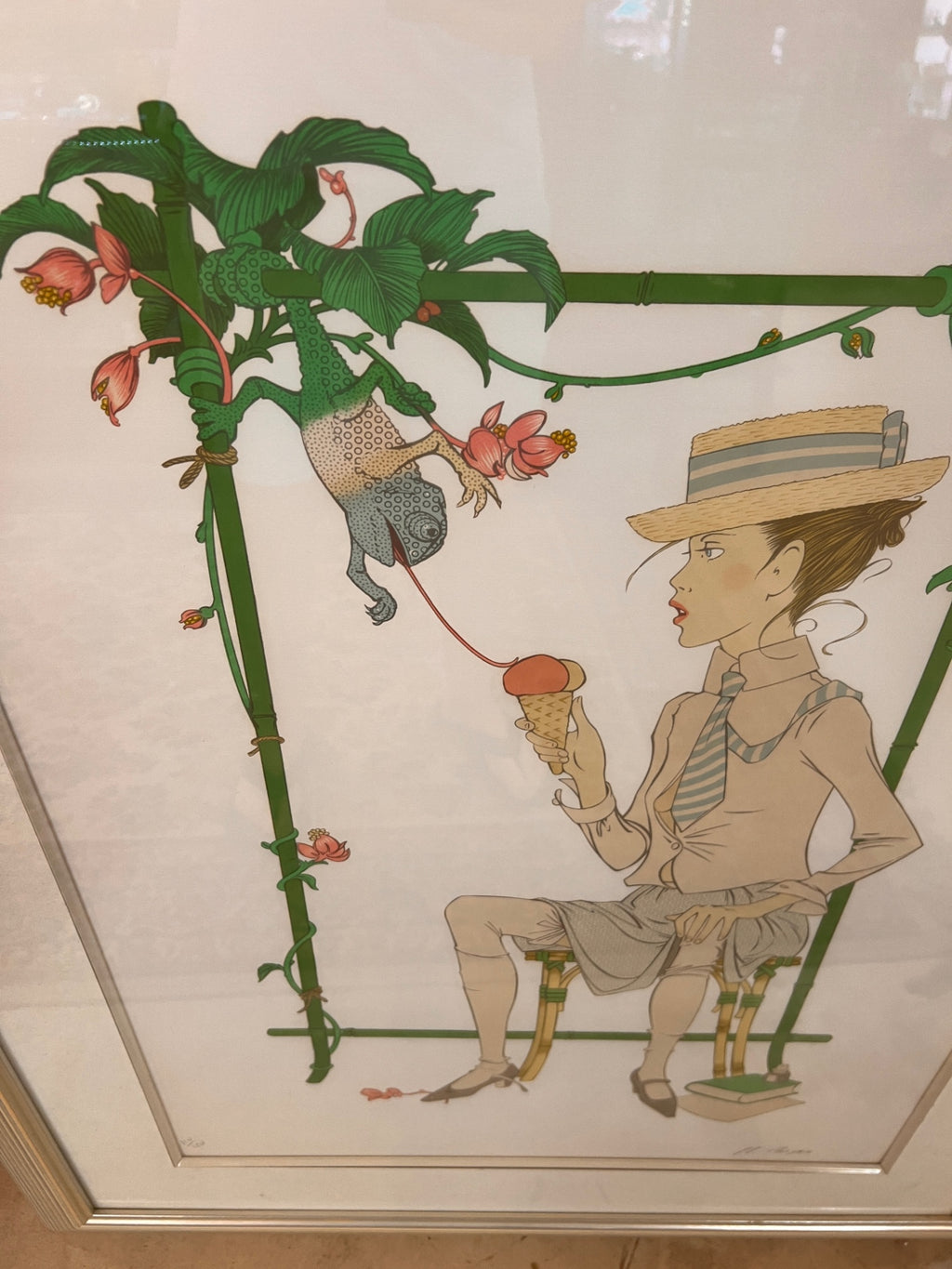 "Ice Cream" by Philippe Noyer Signed Lithograph 110 of 180 24” x 36”