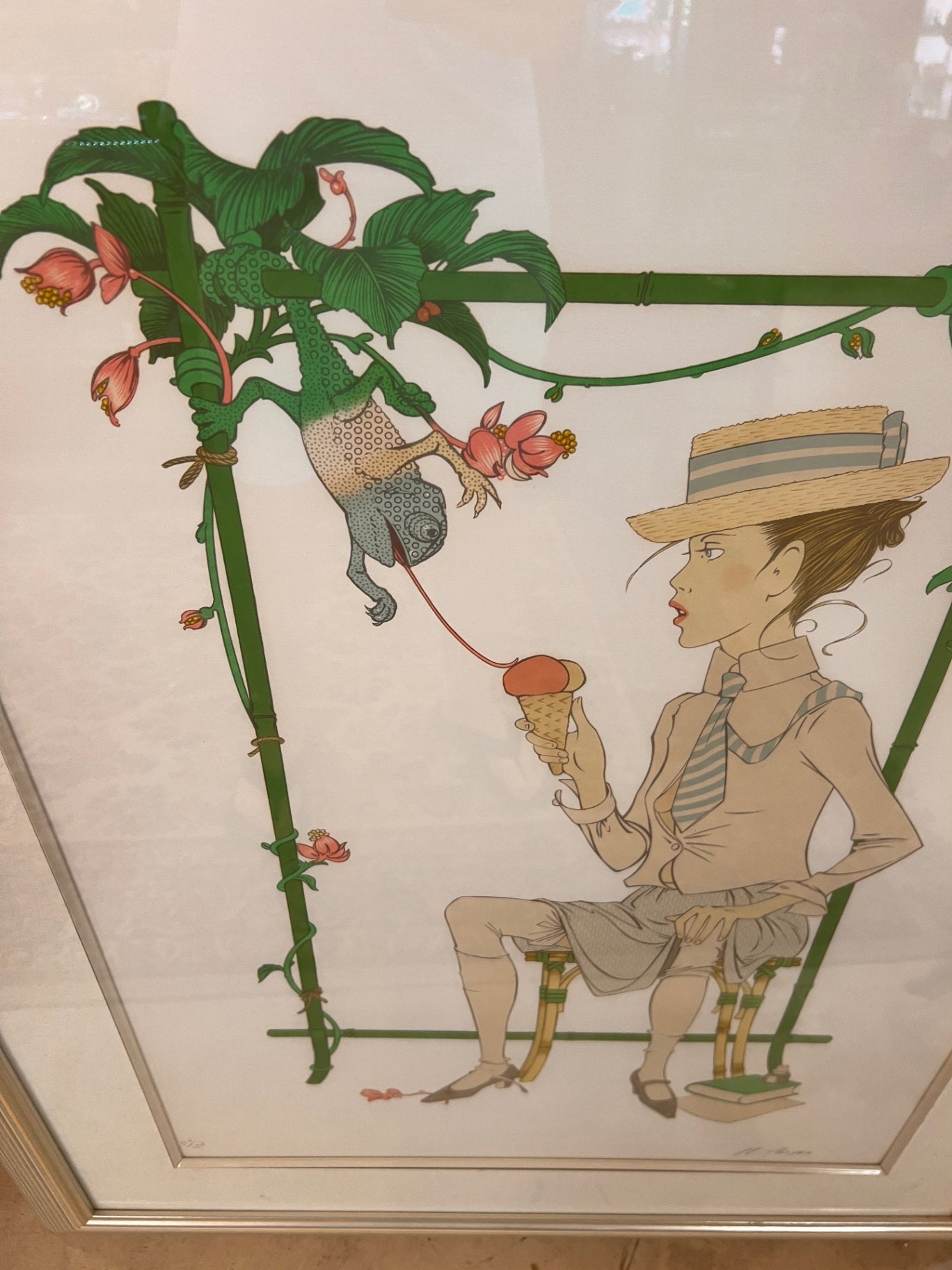 "Ice Cream" by Philippe Noyer Signed Lithograph 110 of 180 24” x 36”