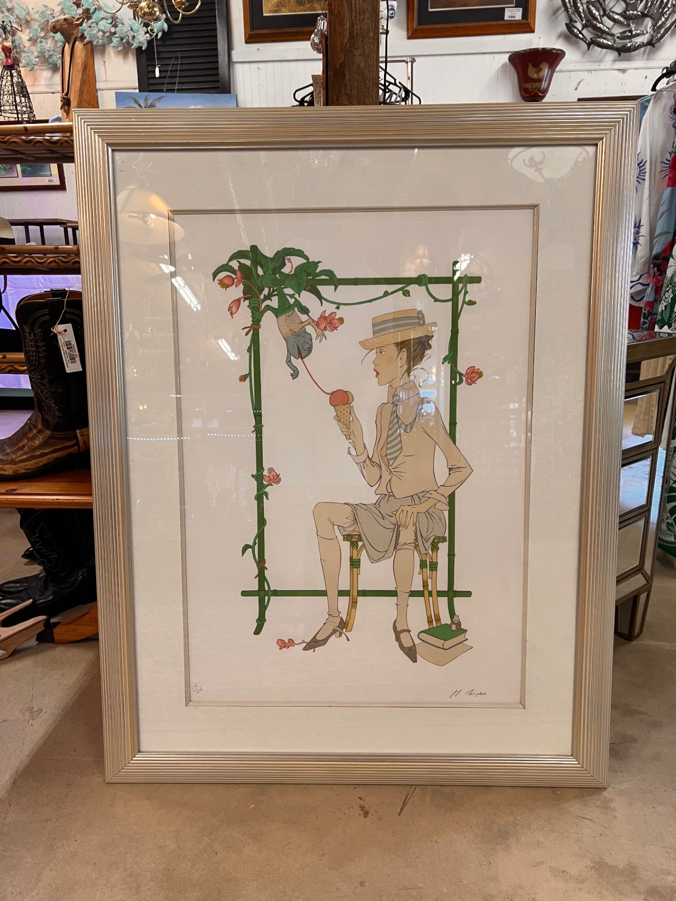"Ice Cream" by Philippe Noyer Signed Lithograph 110 of 180 24” x 36”