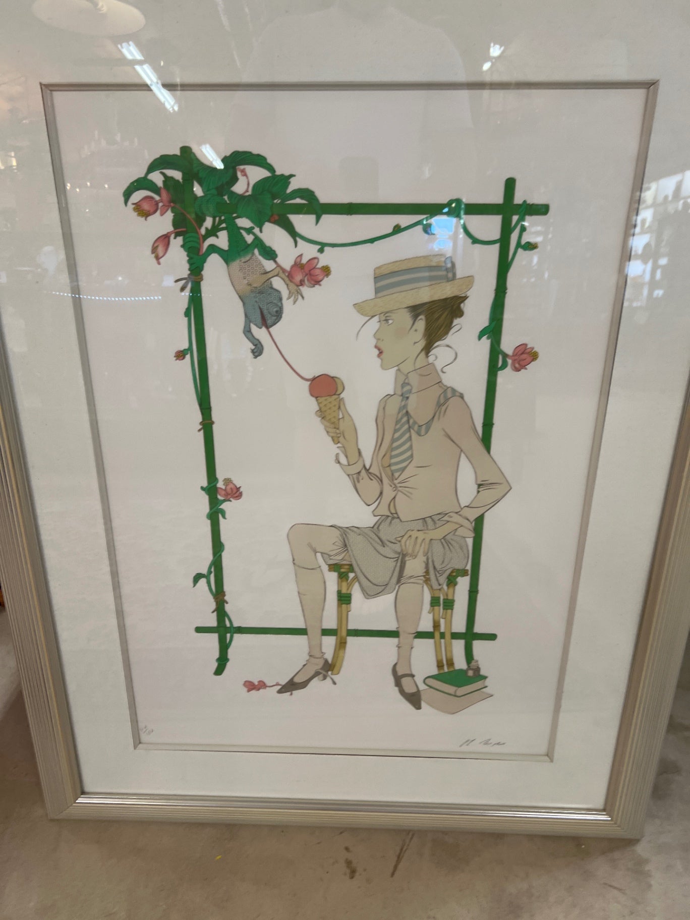 "Ice Cream" by Philippe Noyer Signed Lithograph 110 of 180 24” x 36”