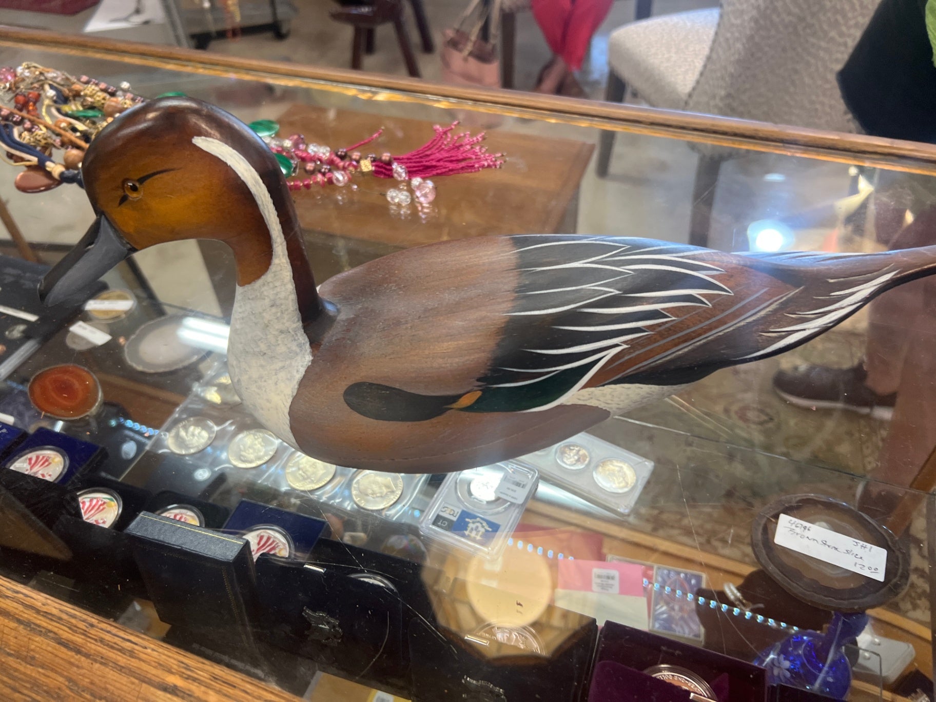 Hand-Carved Pintail Drake Duck Decoy – Signed by Perry Lyles – Folk Art Hunting Style