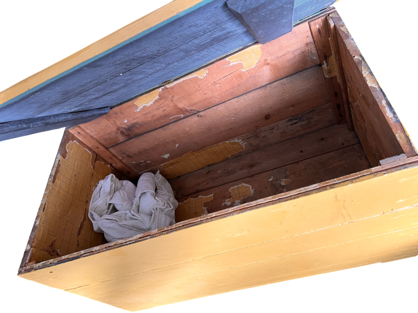 Furniture Yellow Wood Trunk