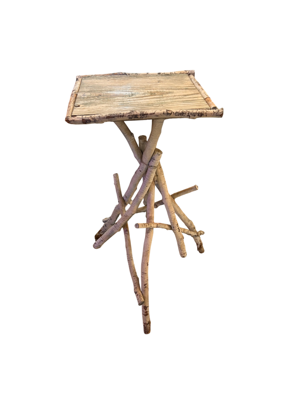 Rustic Birch Side Table