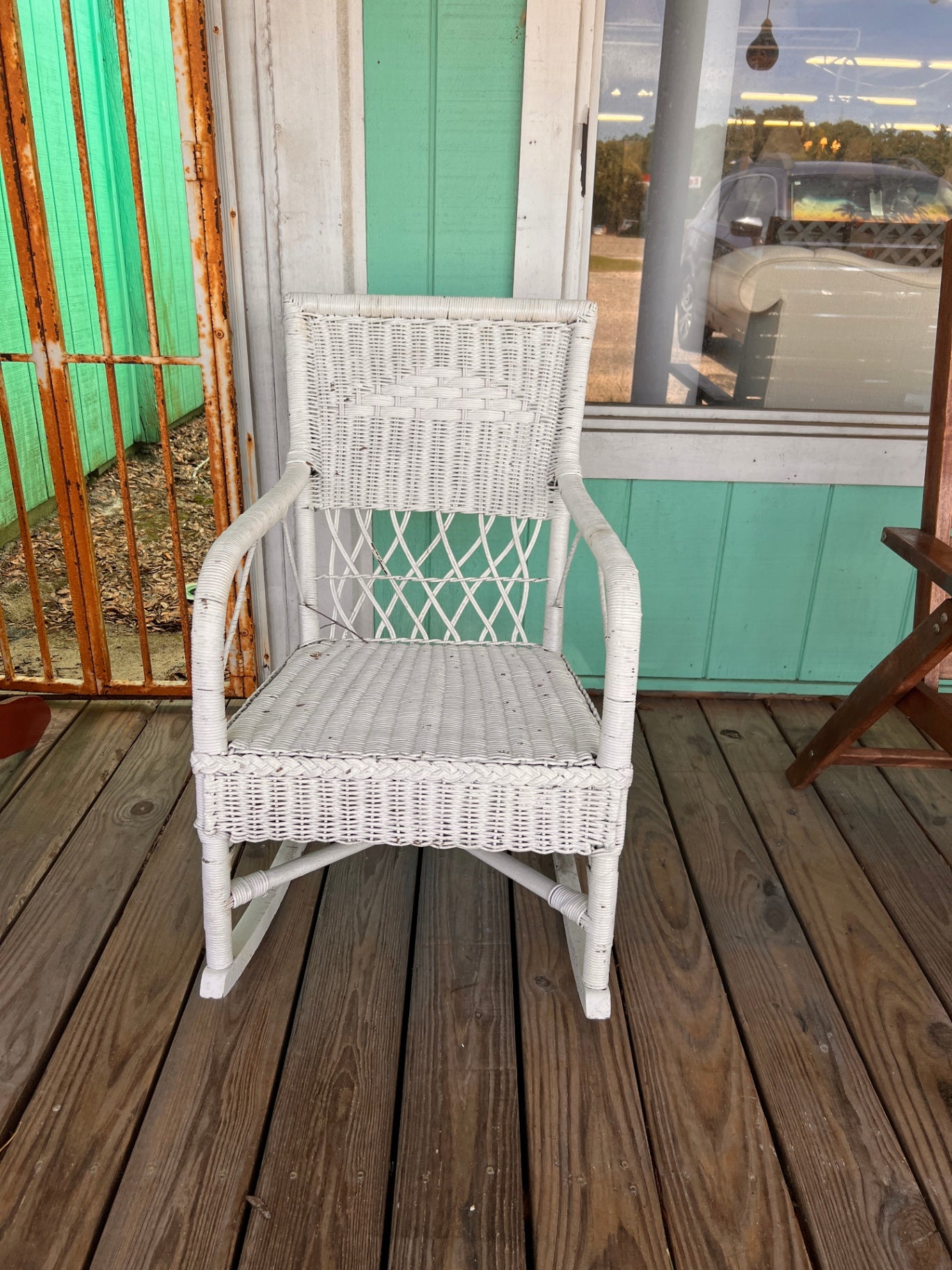 Chair White Wicker