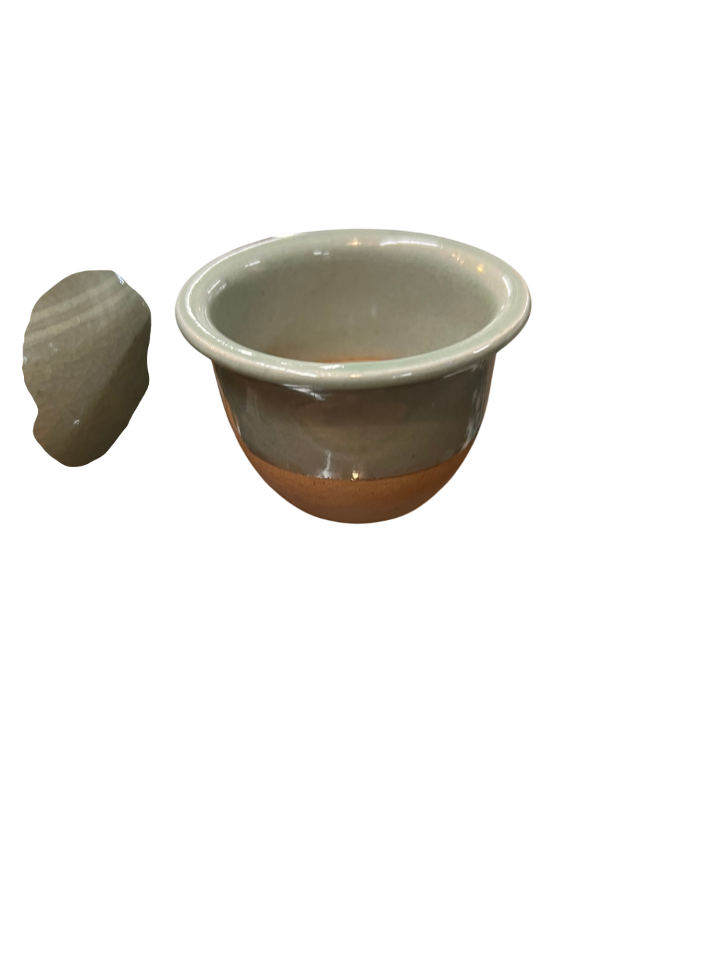 Elegant Korean Celadon Pottery Tea Set – Handcrafted Crackle Glaze with Crane Motif
