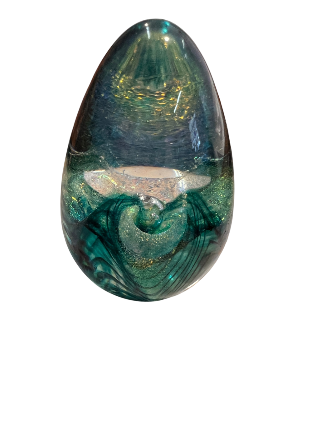 Paperweight Green Glass