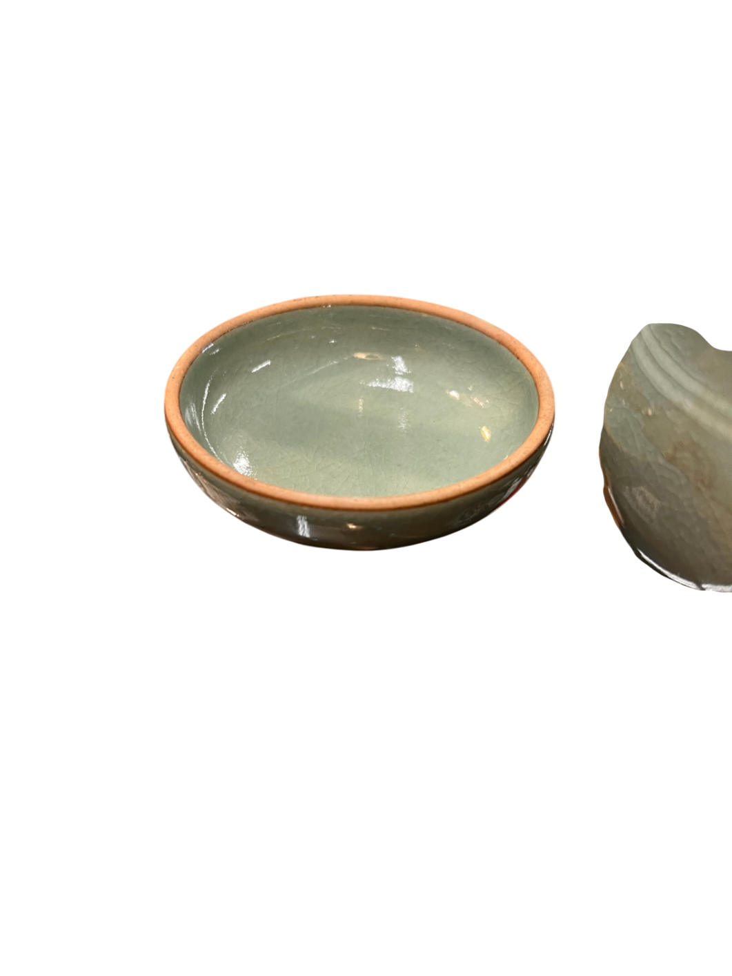 Elegant Korean Celadon Pottery Tea Set – Handcrafted Crackle Glaze with Crane Motif