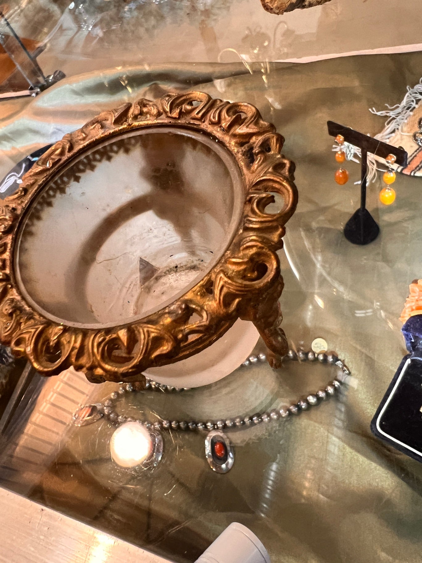 Vintage Frosted Glass & Gilded Bronze Cherub Cachepot Jardinière – Rococo Revival Style