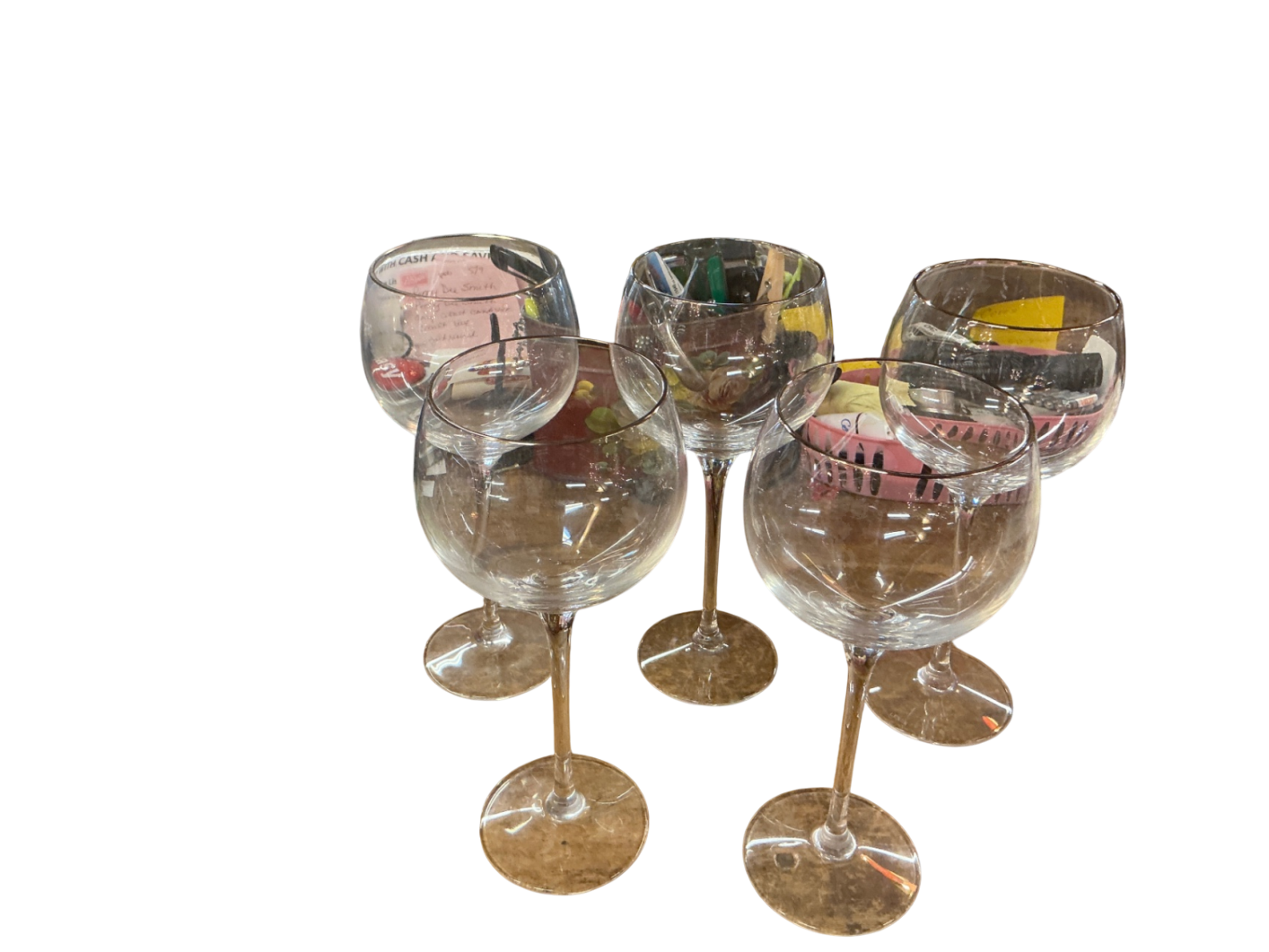 Wine Glasses Multicolor Glass