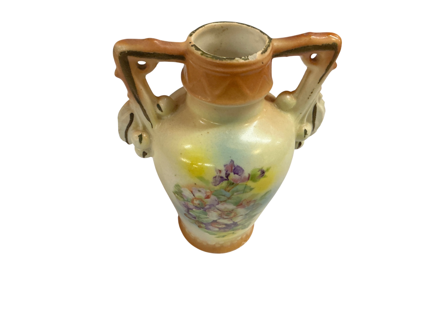 Decorative Vase Beige, Brown, Multi-color Ceramic