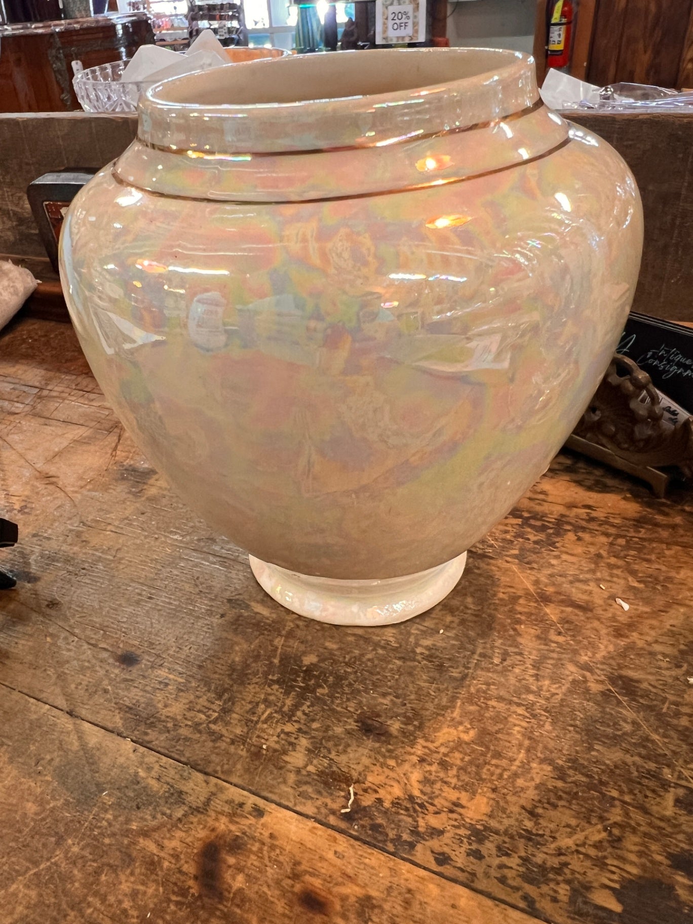 Decorative Vase Iridescent (multicolored/pearl-like) Glass