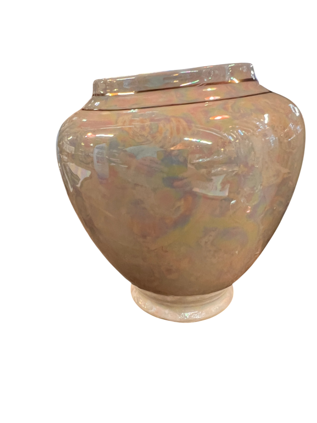 Decorative Vase Iridescent (multicolored/pearl-like) Glass