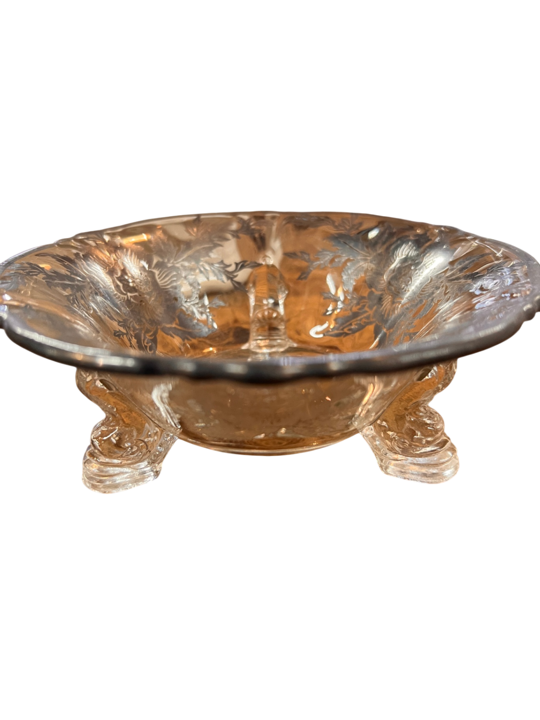 Decorative Glass Clear with floral etching Glass