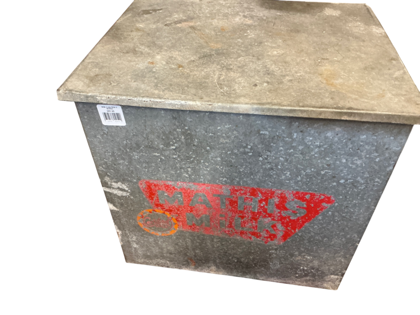 Milk Crate With 5 Bottles
