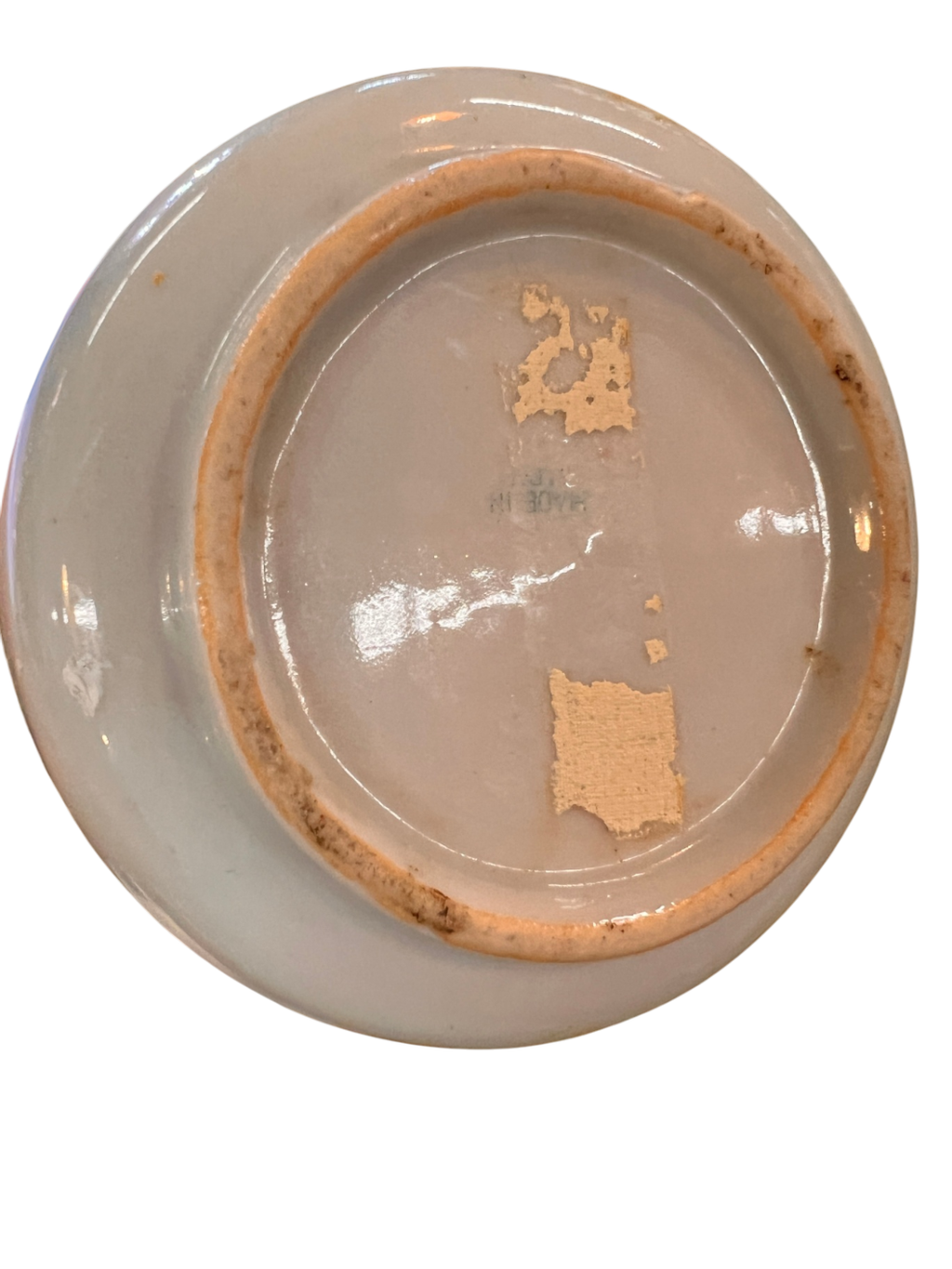 Vase Cream with orange and brown accents 陶瓷