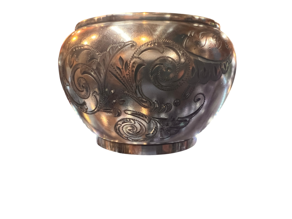 Barbour Silver Co. Quadruple Plate Engraved Footed Bowl (Model 998)