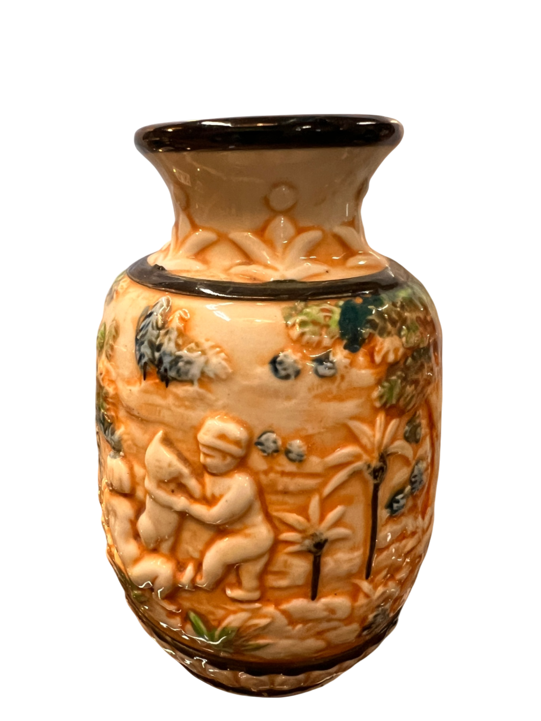 Japanese Relief Pottery Vase