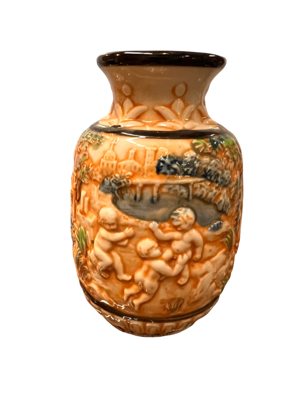Japanese Relief Pottery Vase