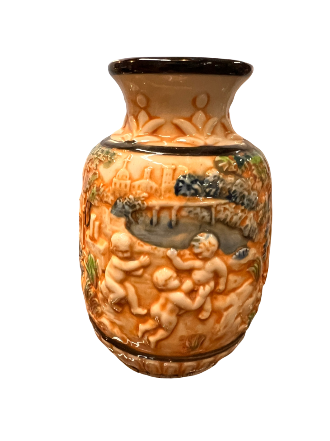 Japanese Relief Pottery Vase