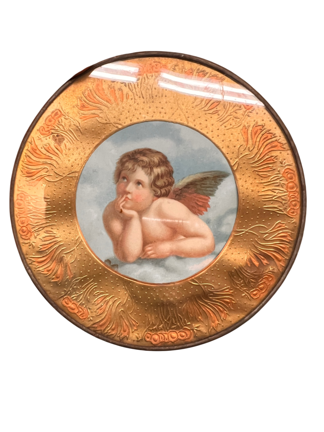 Decorative Wall Hanging Gold, multicolor Metal, print paper