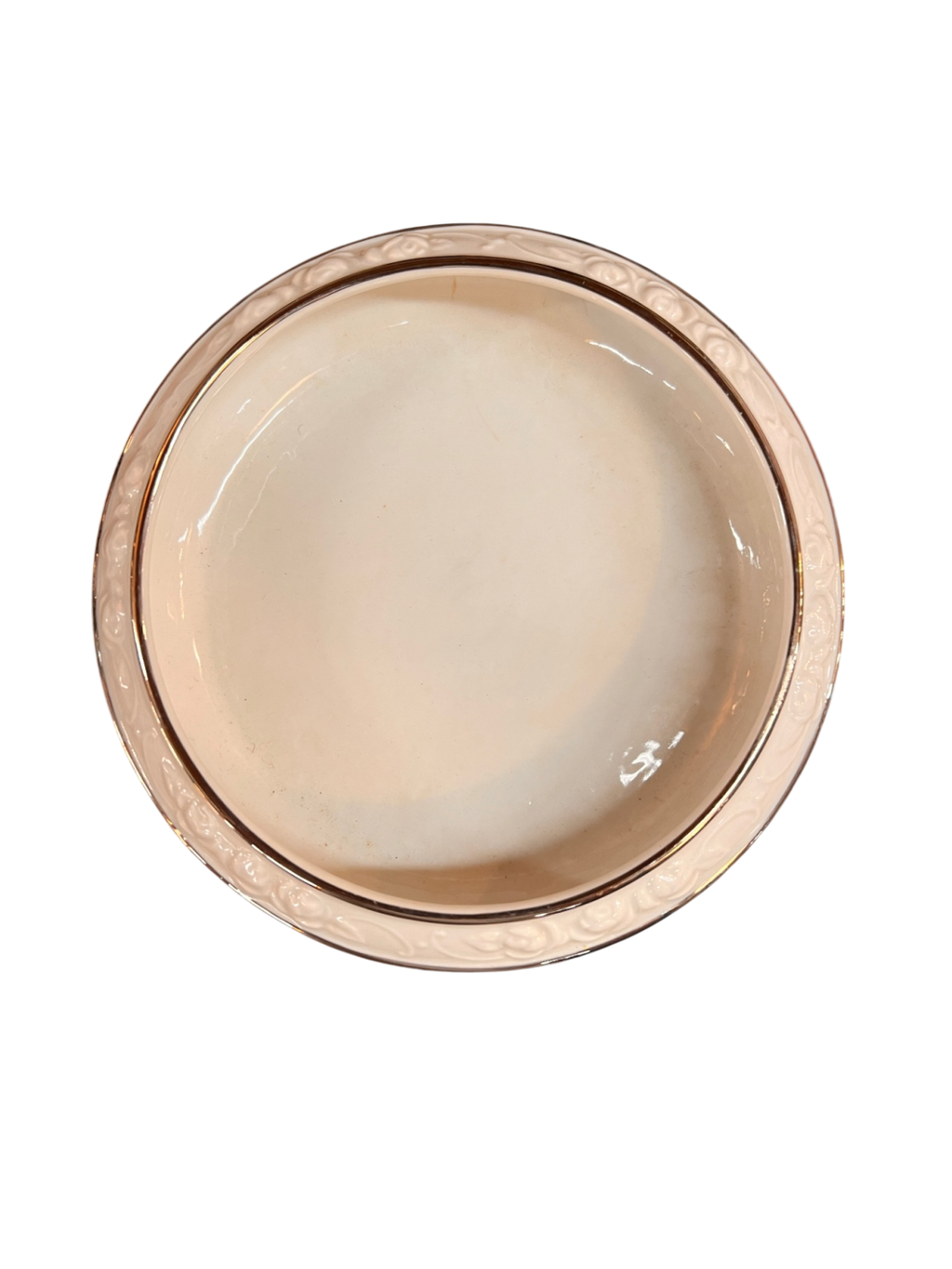 Gerold Porzellan Bavaria Embossed Porcelain Bowl / Candy Dish with Platinum Trim