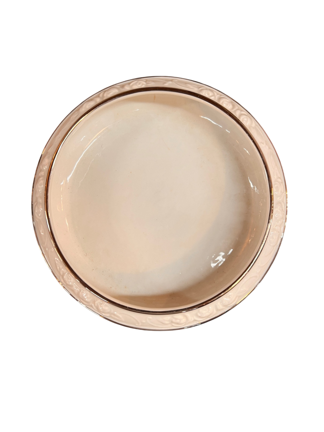 Gerold Porzellan Bavaria Embossed Porcelain Bowl / Candy Dish with Platinum Trim