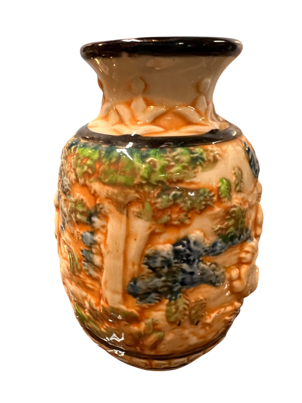 Japanese Relief Pottery Vase