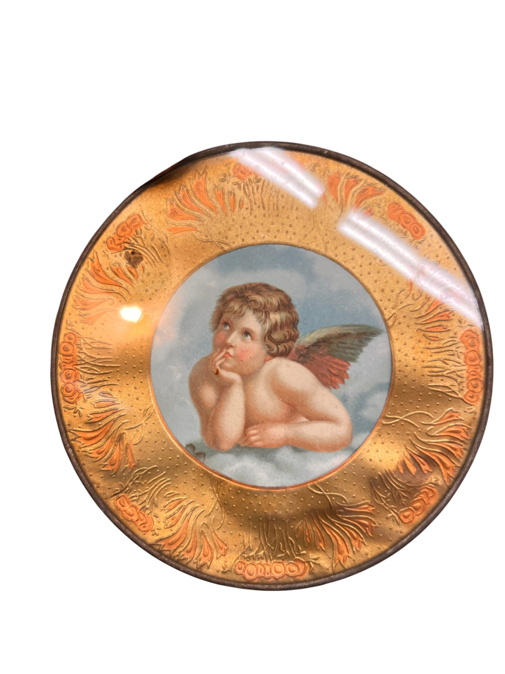 Decorative Wall Hanging Gold, multicolor Metal, print paper