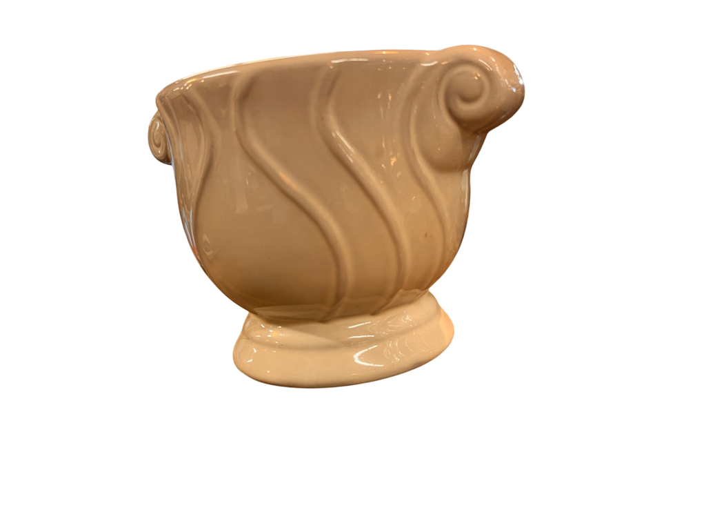 Planter Beige Glass, Metal