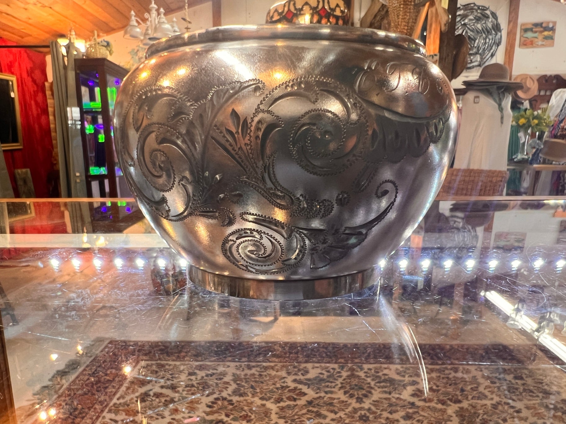 Barbour Silver Co. Quadruple Plate Engraved Footed Bowl (Model 998)